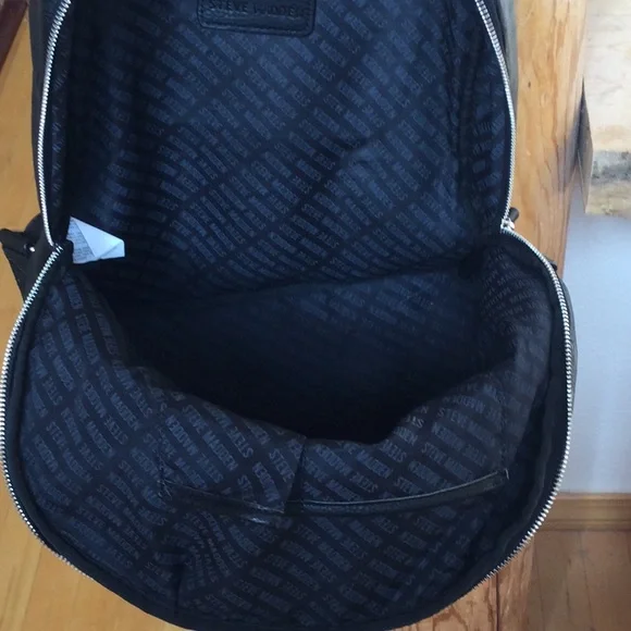 EUC Black and Silver Steve Madden Monogram Backpack - Picture 14 of 15